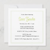 Invitation de baby shower - bicyclette et voiture (Dos)