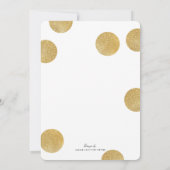 Invitation de Baby shower blanc Neutral Faux Gold  (Dos)