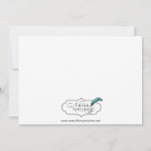 Invitation de Baby shower blanc rose et vert (Dos)