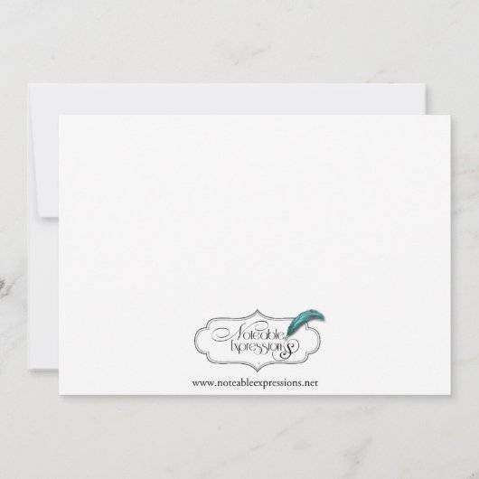 Invitation de Baby shower blanc rose et vert (Dos)