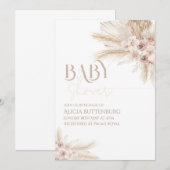 Invitation de Baby Shower Bohème (Devant / Derrière)