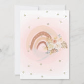 Invitation de baby shower Bohème Fleurs Arc-en-cie (Dos)
