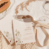 Invitation de Baby Shower Bohème | Floral Moderne 