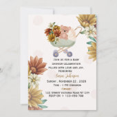 Invitation de Baby Shower Bohème Modifiable | (Devant)