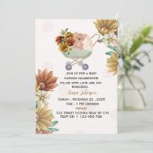 Invitation de Baby Shower Bohème Modifiable | (Debout devant)