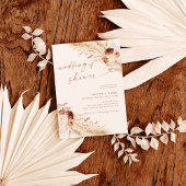 Invitation de Baby Shower Bohème Terracotta Herbe 