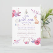 Invitation de Baby Shower bohème tribale aquarelle (Debout devant)