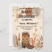 Invitation de baby shower Boho Cowboy Boots (Devant)