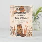 Invitation de baby shower Boho Cowboy Boots (Debout devant)