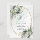 Invitation de Baby Shower Boho Élégance Végétal Do (Devant)
