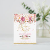 Invitation de Baby Shower Boho Floral Dream Catche (Debout devant)