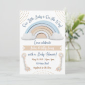 Invitation de Baby shower Boho personnalisée (Debout devant)