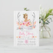 Invitation de Baby shower Boho Princess Tribal Ant (Debout devant)