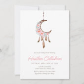 Invitation de Baby shower Boho Rose Dream (Devant)