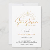 Invitation de Baby shower Boho Sunshine (Devant)