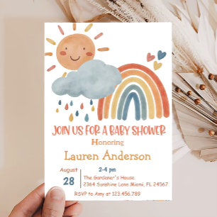 Invitation de Baby shower Boho Sunshine