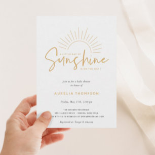 Invitation de Baby shower Boho Sunshine