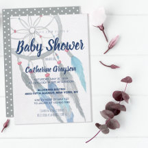 Invitation de Baby shower Boho Tribal Dreamcatcher