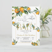 Invitation de baby shower botanique aux agrumes (Debout devant)