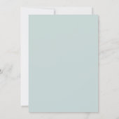 Invitation de baby shower botanique bleue (Dos)
