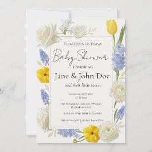 Invitation de baby shower botanique de printemps