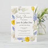 Invitation de baby shower botanique de printemps (Debout devant)