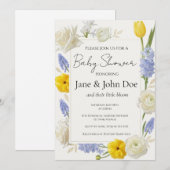 Invitation de baby shower botanique de printemps (Devant / Derrière)