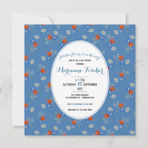 Invitation de Baby Shower botanique grandmillennia