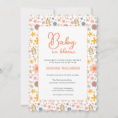 Invitation de baby shower botanique moderne (Devant)