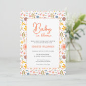 Invitation de baby shower botanique moderne (Debout devant)