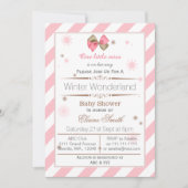 Invitation de baby shower Bow Pink et Brown Mod (Devant)