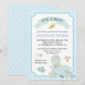 Invitation de Baby shower Boy Llama (Devant / Derrière)