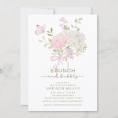 Invitation de Baby Shower Brunch & Bubbly (Devant)