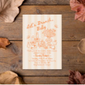 Invitation de Baby Shower Brunch | Rayures orange
