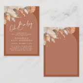 invitation de baby shower budget terracotta (Devant / Derrière)
