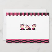 Invitation de Baby shower Bug Lady Rose (Dos)