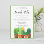 Invitation de Baby Shower Cactus (Debout devant)