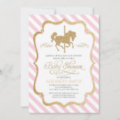 Invitation de Baby Shower Carrousel (Devant)