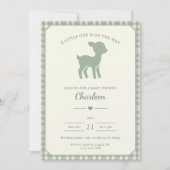 Invitation de Baby Shower Cerf (Devant)