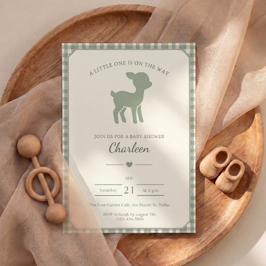 Invitation de Baby Shower Cerf