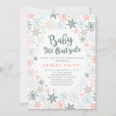 Invitation de baby shower c'est les flocons de (Devant)