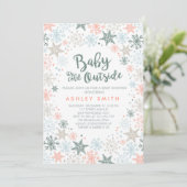 Invitation de baby shower c'est les flocons de (Debout devant)