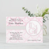 Invitation de baby shower "c'est une fille !"  (Debout devant)