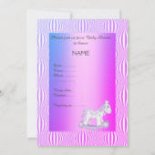 INVITATION DE BABY SHOWER CHEVAL À ROCHER CLAIR (Dos)