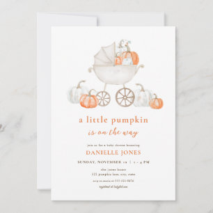Invitation de Baby shower Citrouille Automne