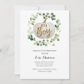 Invitation de Baby shower Citrouille GARY (Devant)