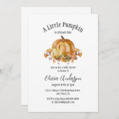 Invitation de Baby shower Citrouille Halloween (Devant / Derrière)