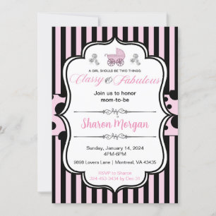 Invitation de baby shower classe et impertinente