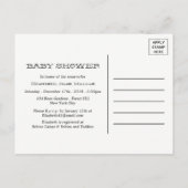 Invitation de Baby shower Coeur vintage Birdcage (Dos)