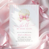 Invitation de Baby Shower Coquillage Rose